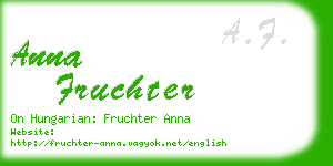 anna fruchter business card